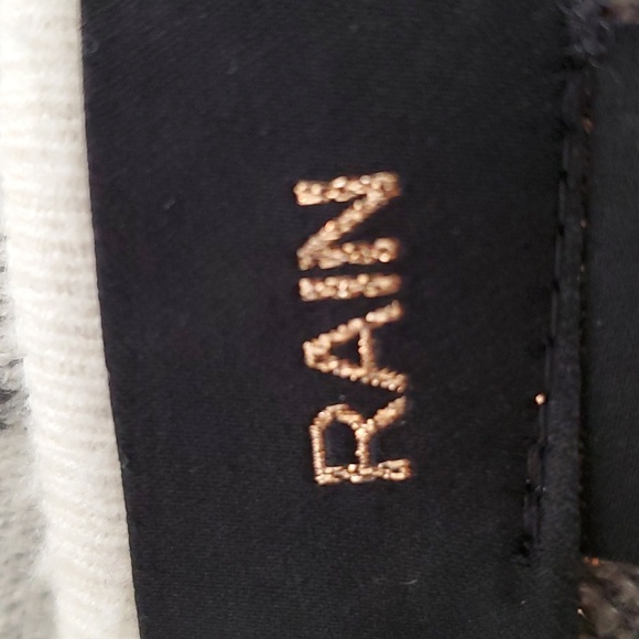 Rain Women's Gray and Cream Plaid Long  Vest - Picture 3 of 8